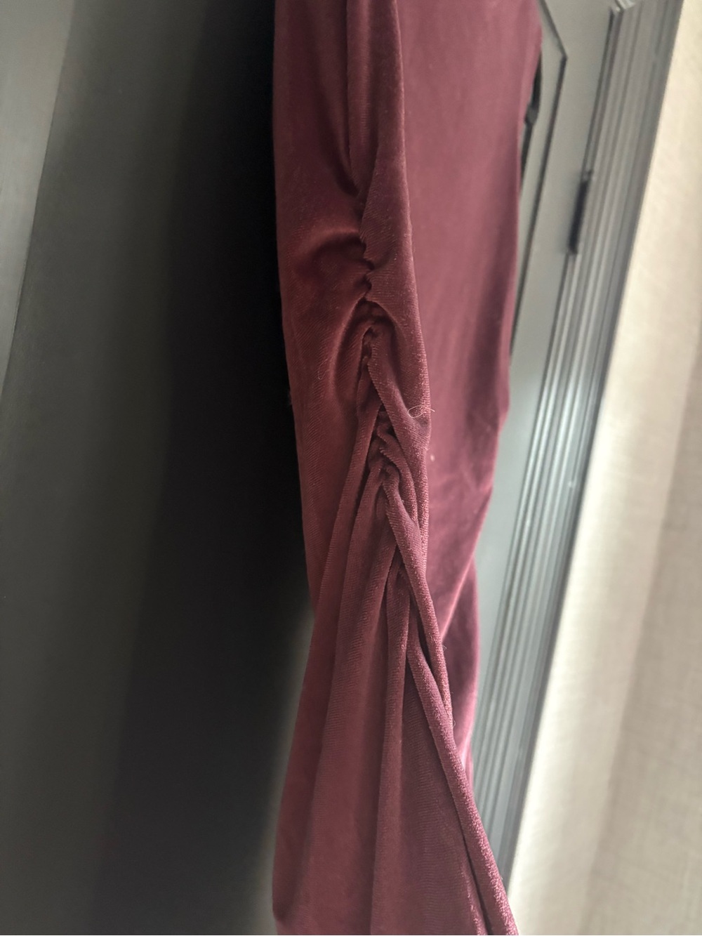 Velvet Burgundy Dress - Picture 3 of 5